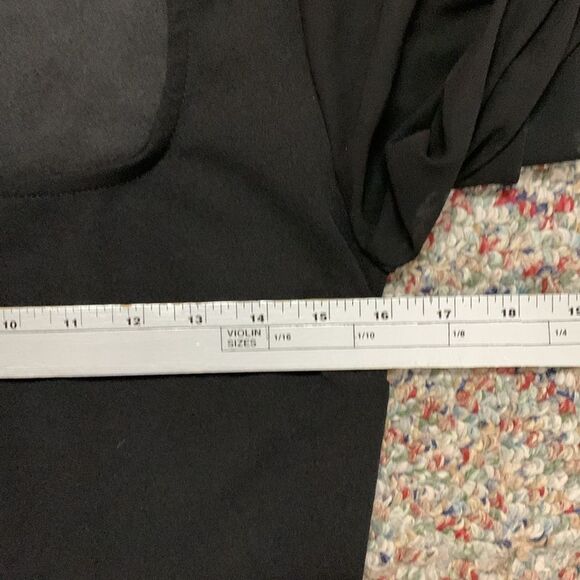 Blashe Black Hook and Eye with Chiffon Long Sleeves Crop Top Size S - Picture 7 of 14